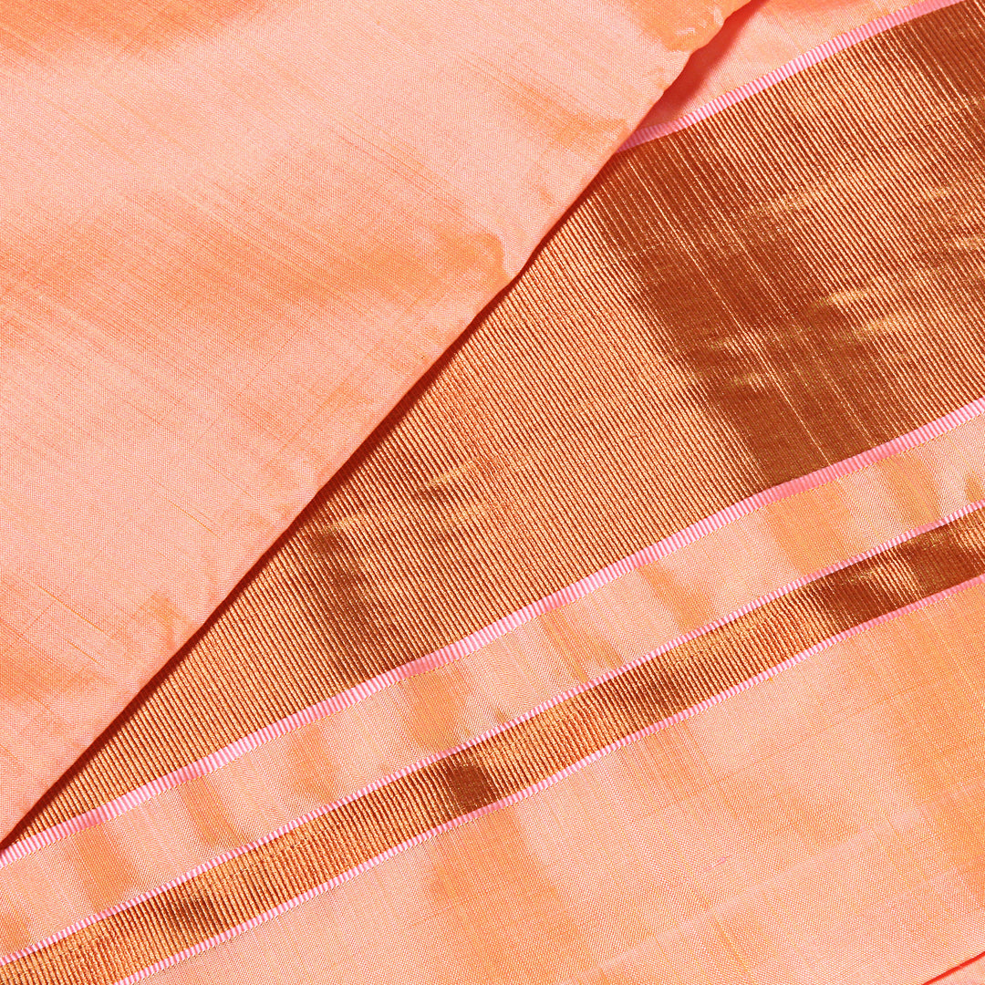 Kuberan Peach Pure Silk Dhoti