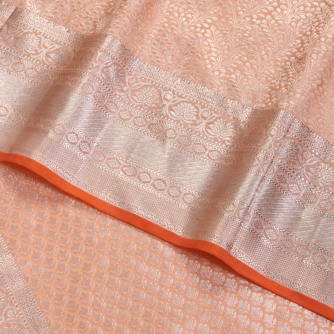 Kuberan Light Orange Kanchivaram Silk Saree
