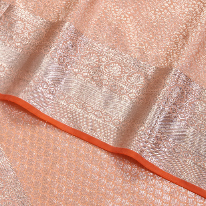Kuberan Light Orange Kanchivaram Silk Saree