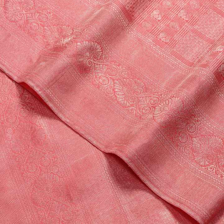 Kuberan Peach Kanchivaram Silk Saree