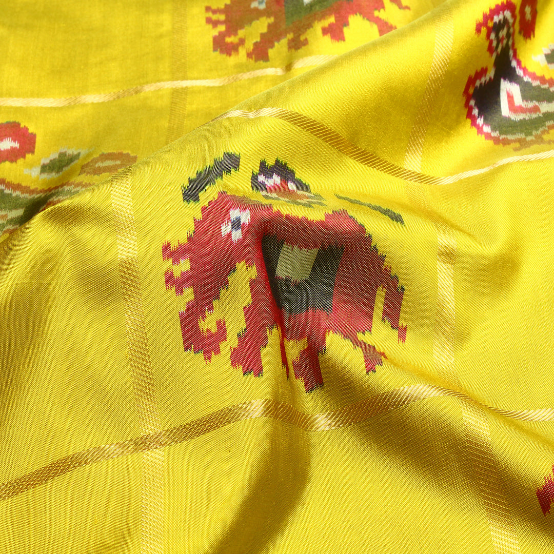 Kuberan Yellow Pochampally Silk Saree