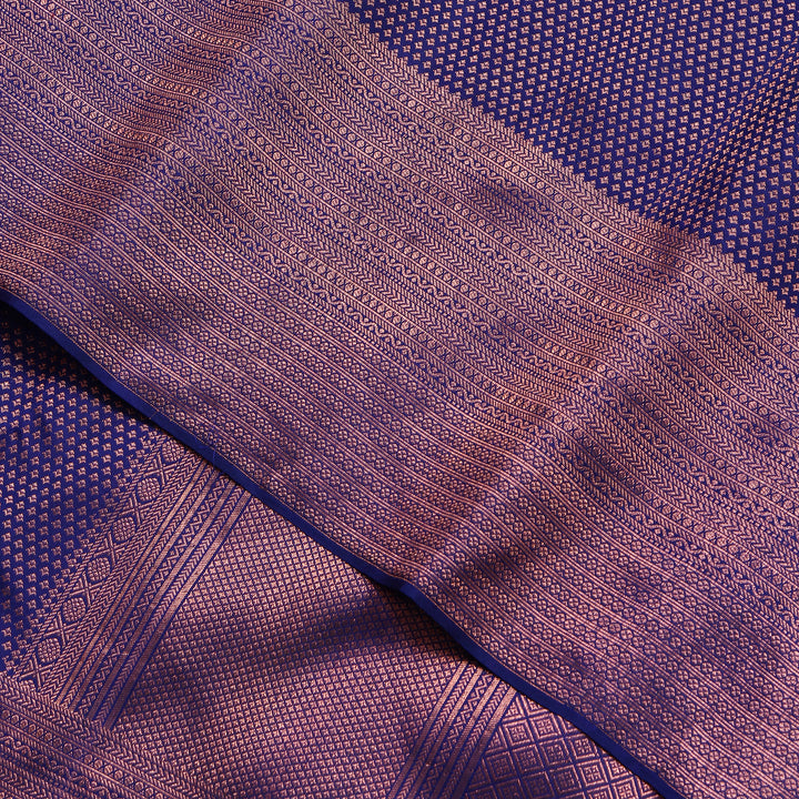 Kuberan Navy Blue Kanchivaram Silk Saree