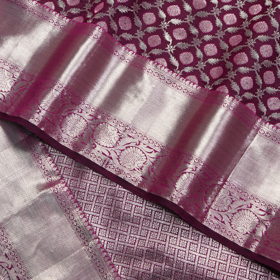 Kuberan Dark Majenta Kanchivaram Silk Saree