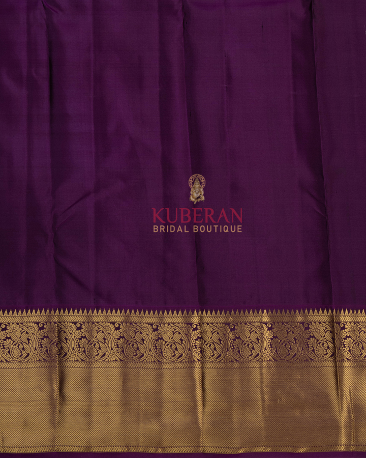 Kuberan Turquoise Saree Blue Kanchivaram Silk Saree