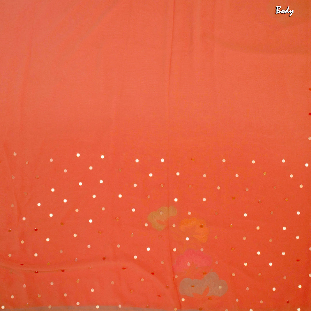 Kuberan Onion Pink Chiffon Saree