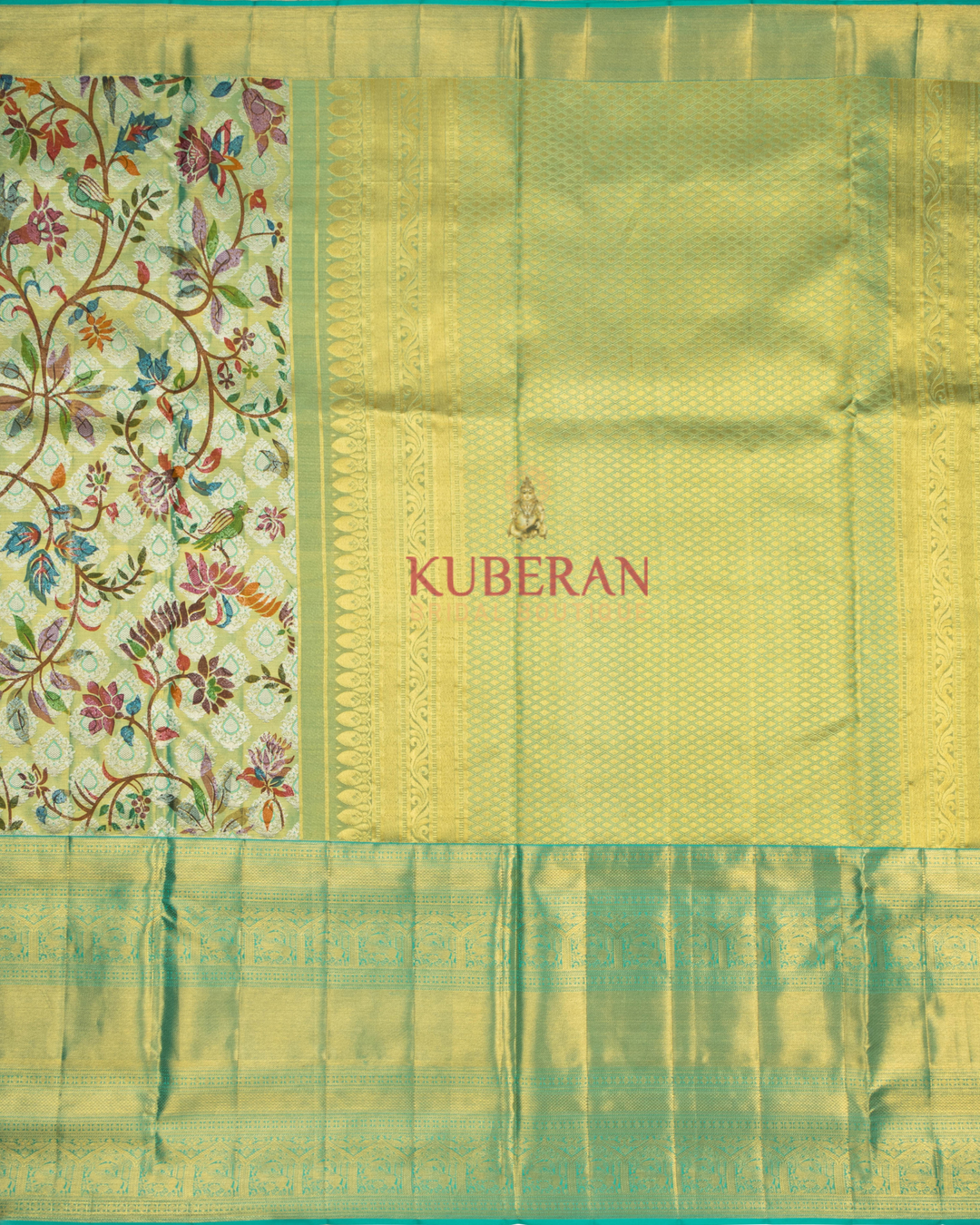 Kuberan Green Kanchivaram Silk Saree