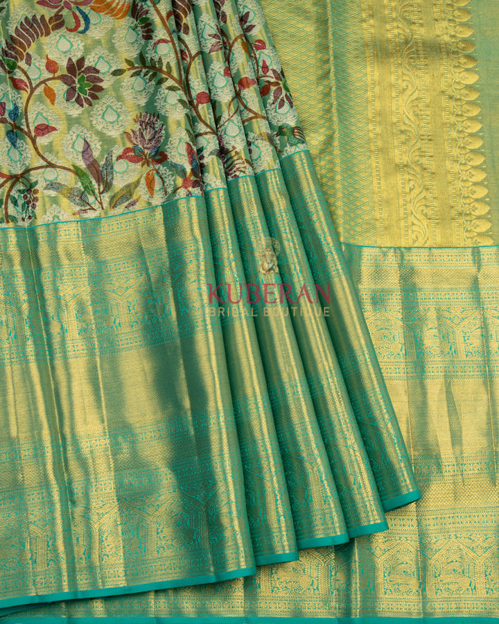 Kuberan Green Kanchivaram Silk Saree
