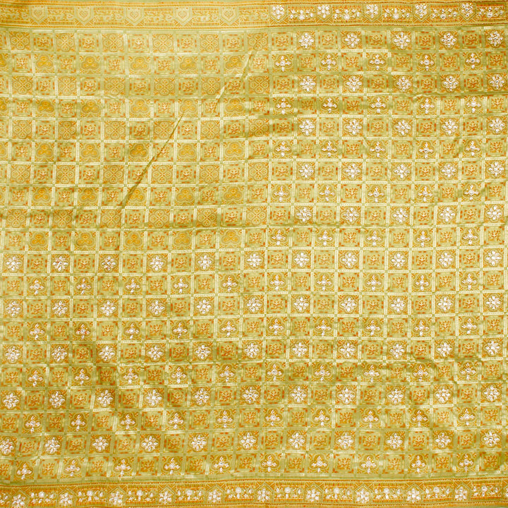 Kuberan Parrot Green Fancy Saree