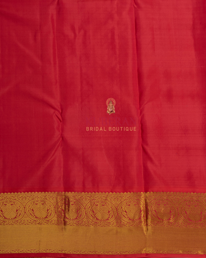 Kuberan Dark Green Kanchivaram Silk Saree