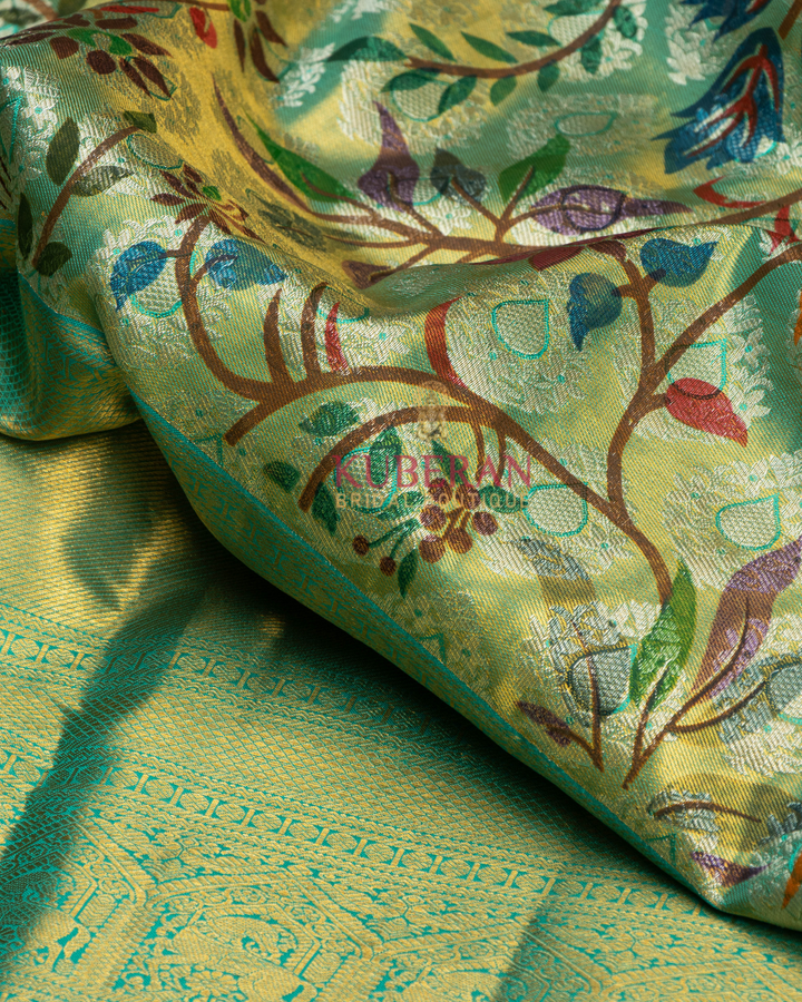 Kuberan Green Kanchivaram Silk Saree