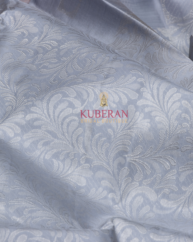 Kuberan Silver With Pink Kanchivaram Silk Saree