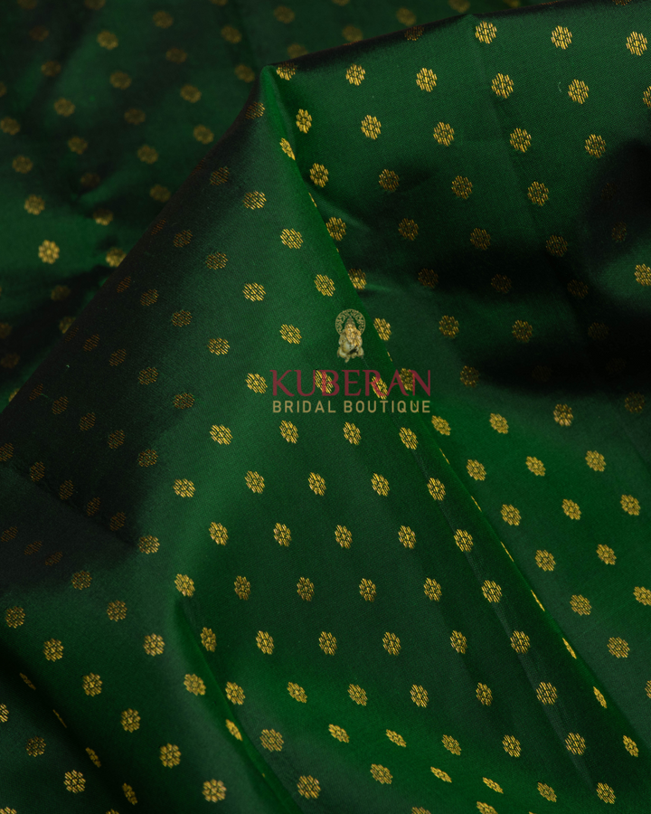 Kuberan Dark Green Kanchivaram Silk Saree