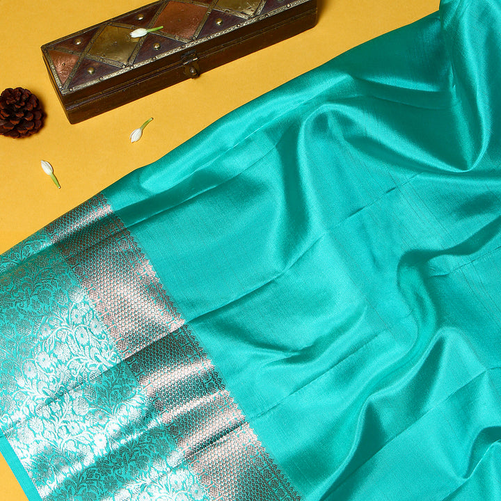 Kuberan Blue Kanchivaram Saree