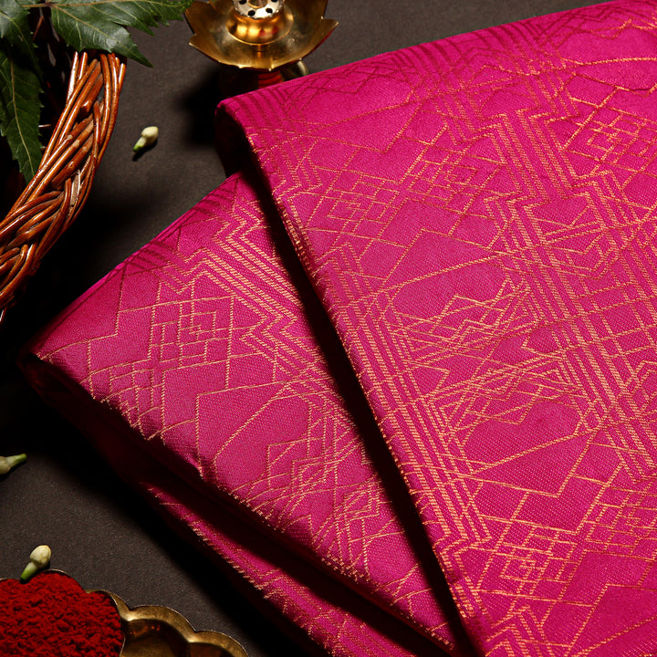 Kuberan Pink Kanchivaram Silk Saree
