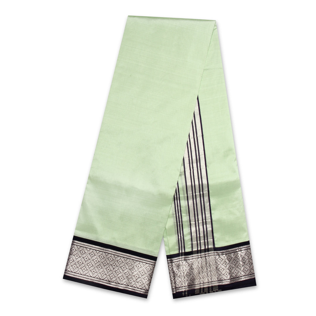 Kuberan Light Pista Green Pure Silk Dhoti