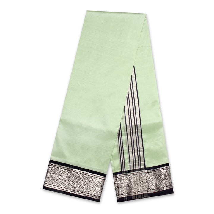 Kuberan Light Pista Green Pure Silk Dhoti