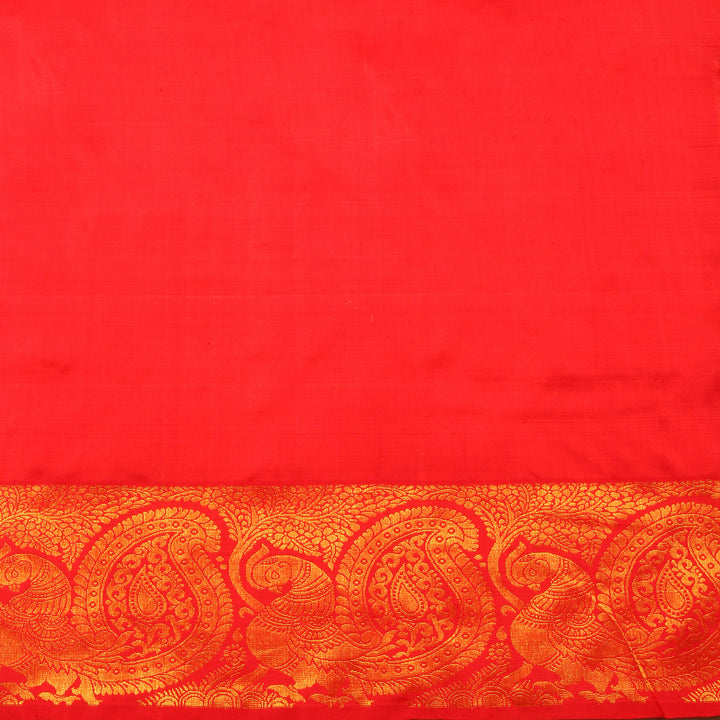 Kuberan White Red Kanchivaram Silk Saree