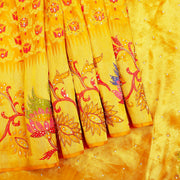 Kuberan Bright Yellow Fancy Saree