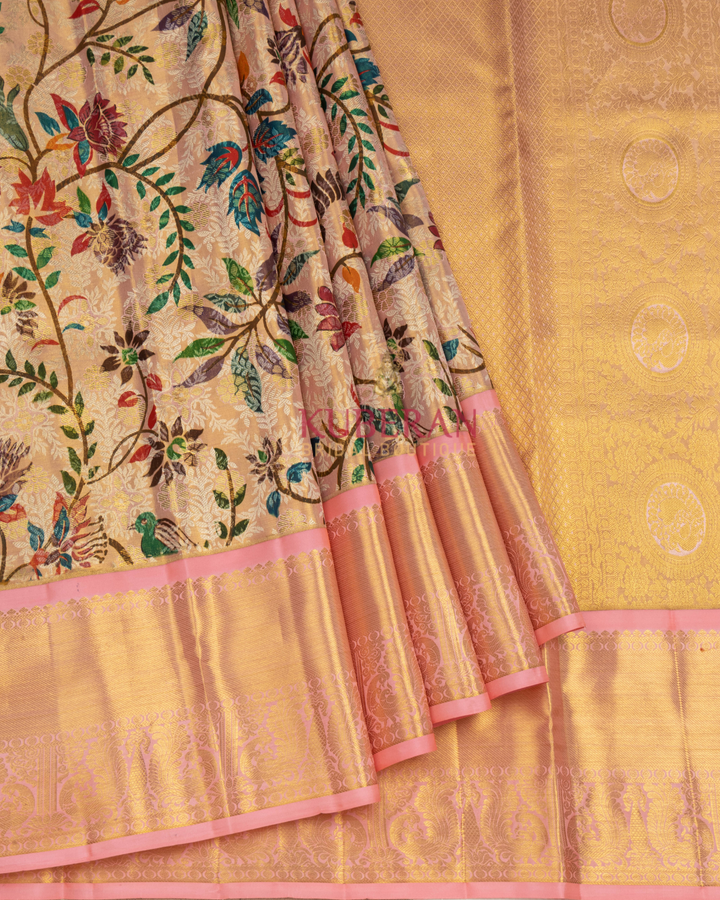 Kuberan Beige Kanchivaram Silk Saree