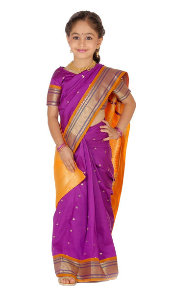 girl with saree with blouse as young girl