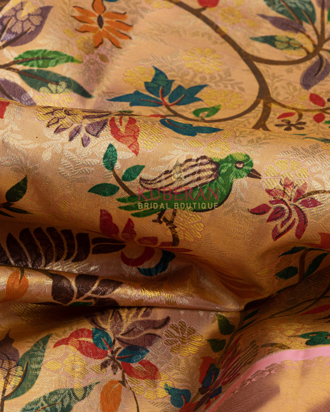 Kuberan Beige Kanchivaram Silk Saree