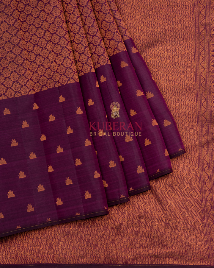 Kuberan Purple Kanchivaram Silk Saree