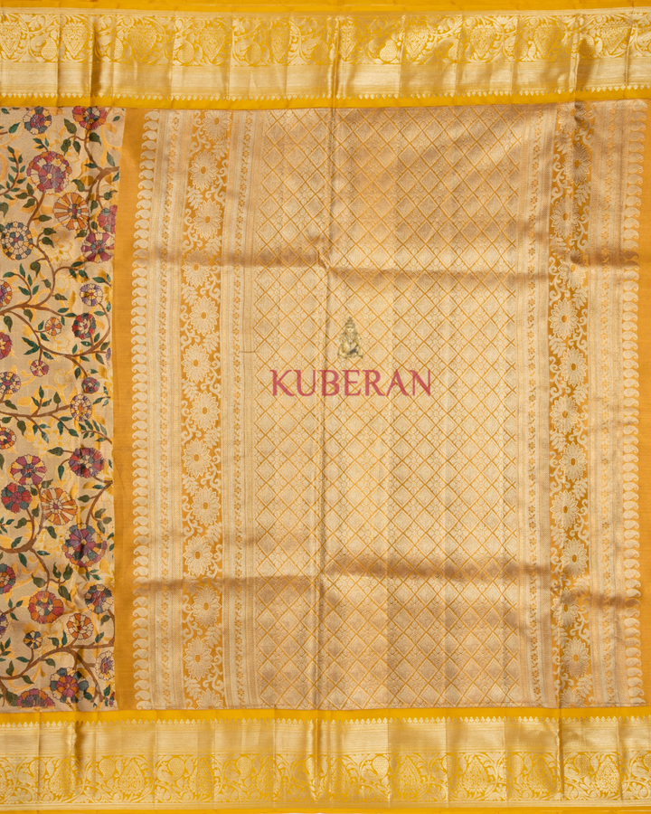 Kuberan Yellow Kanchivaram Silk Saree