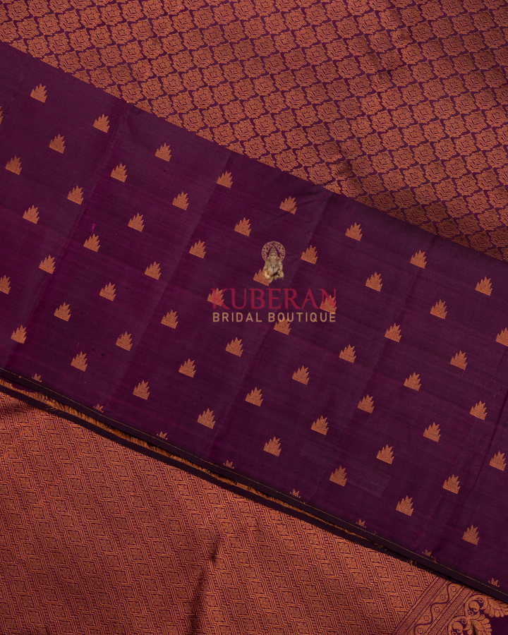 Kuberan Purple Kanchivaram Silk Saree