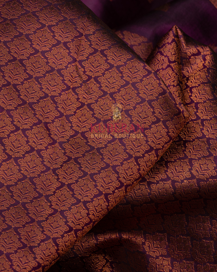 Kuberan Purple Kanchivaram Silk Saree