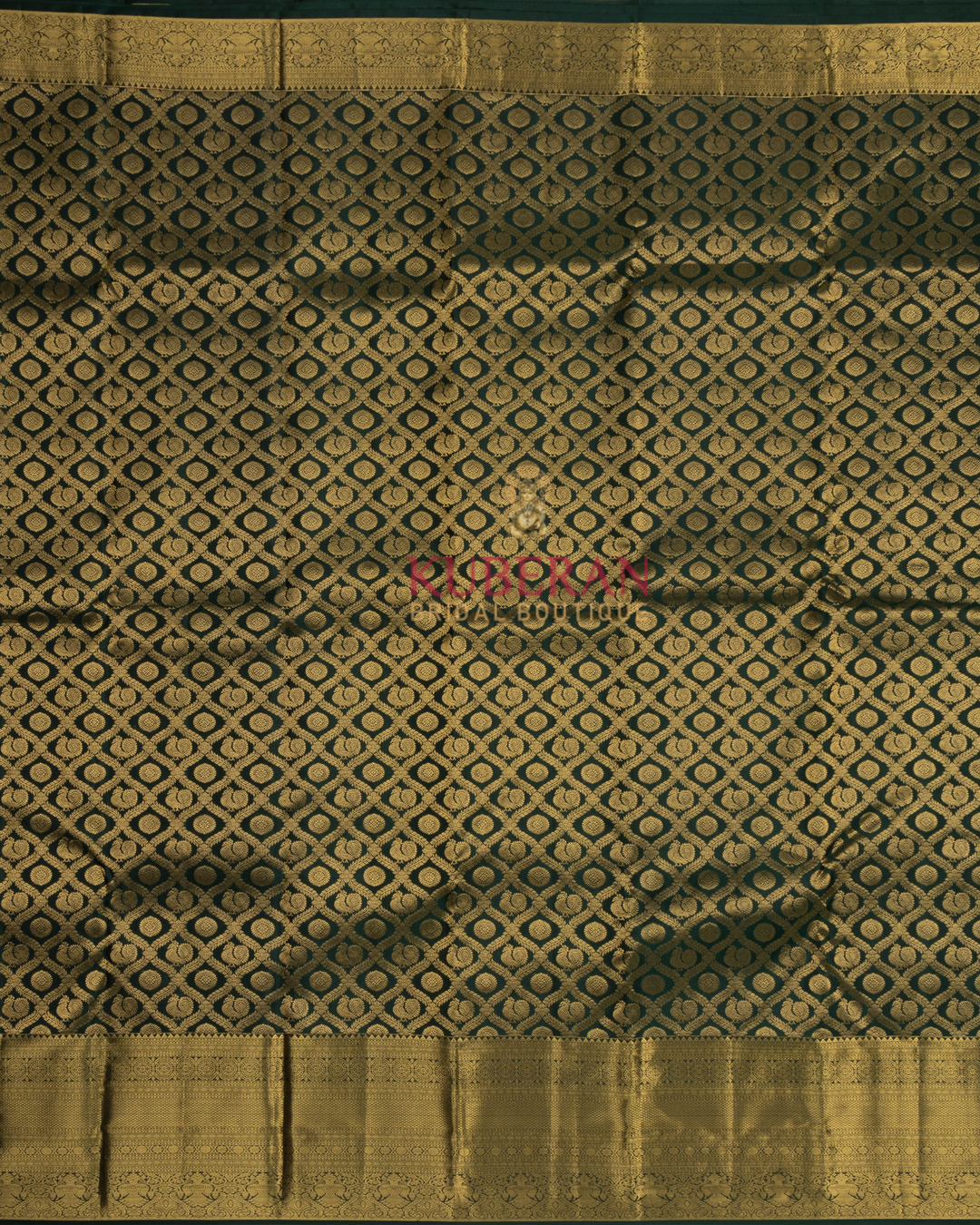 Kuberan Dark Green Kanchivaram Silk Saree