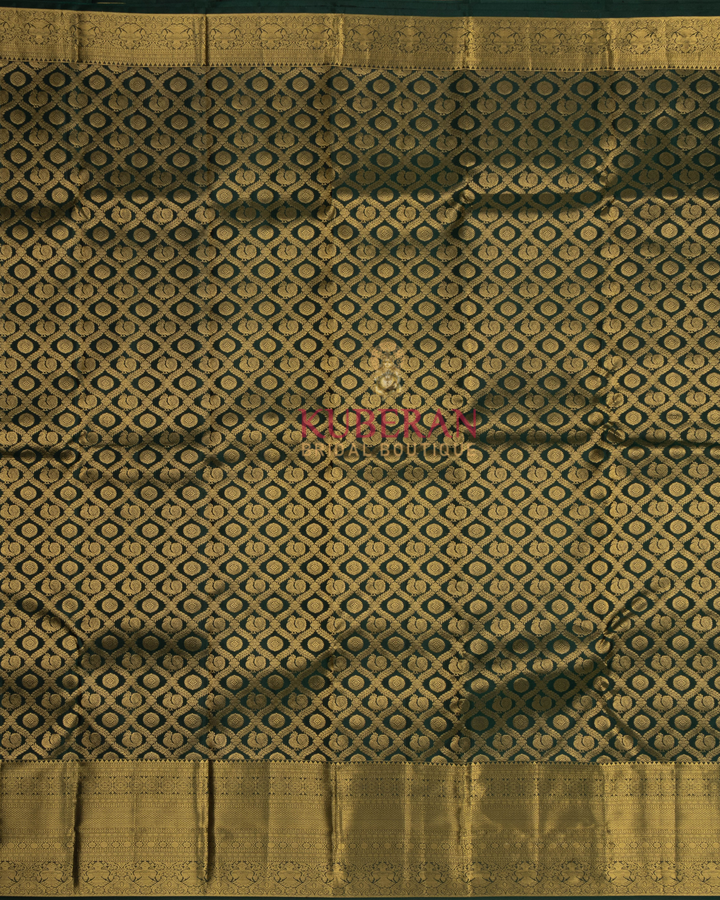 Kuberan Dark Green Kanchivaram Silk Saree
