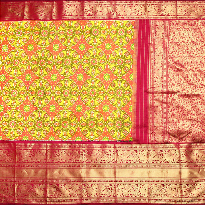 Kuberan Yellow Pochampally Silk Saree
