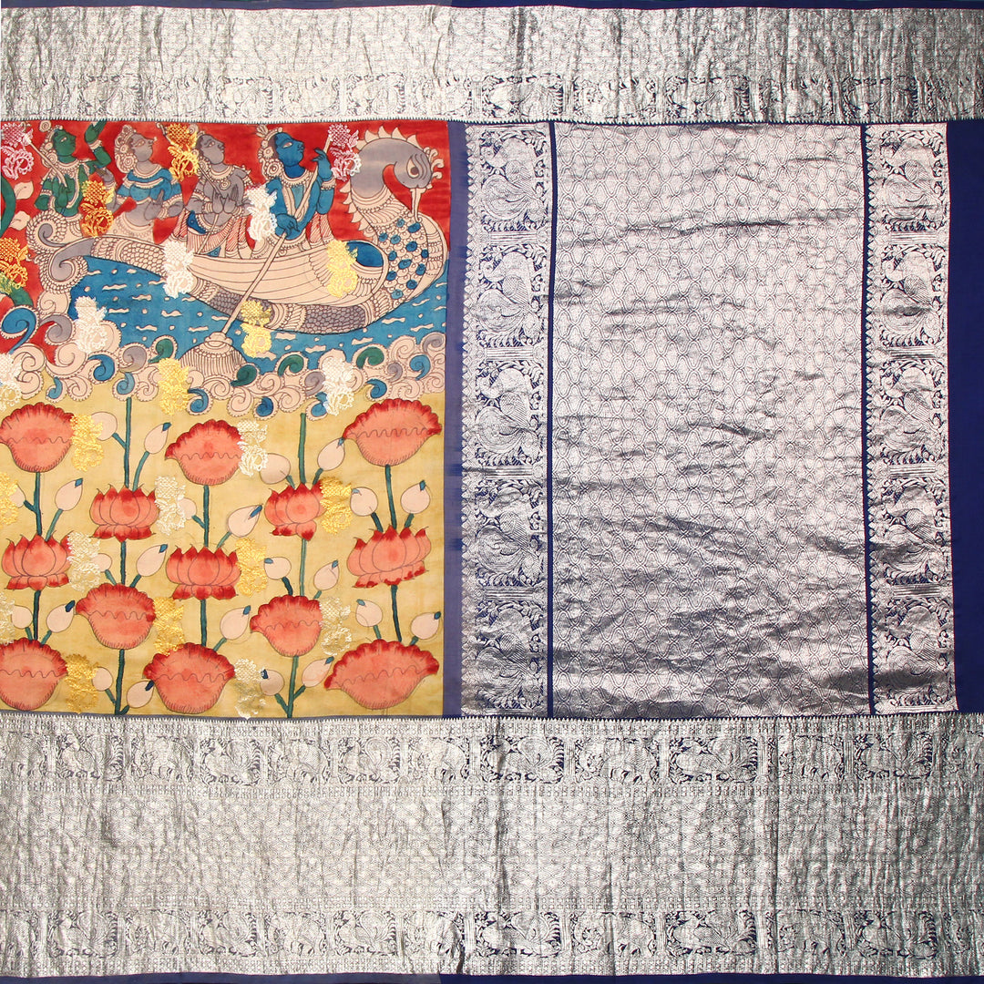 Kalamkari Kanchipuram Silk Saree