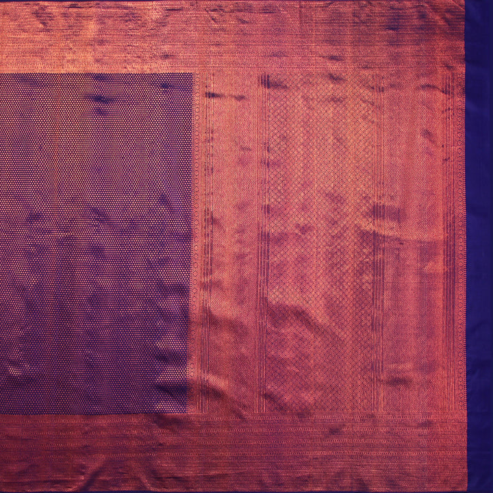 Kuberan Navy Blue Kanchivaram Silk Saree