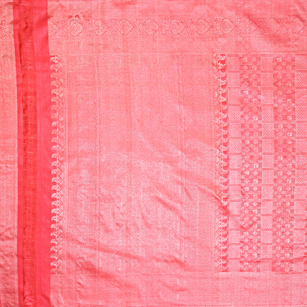 Kuberan Peach Kanchivaram Silk Saree
