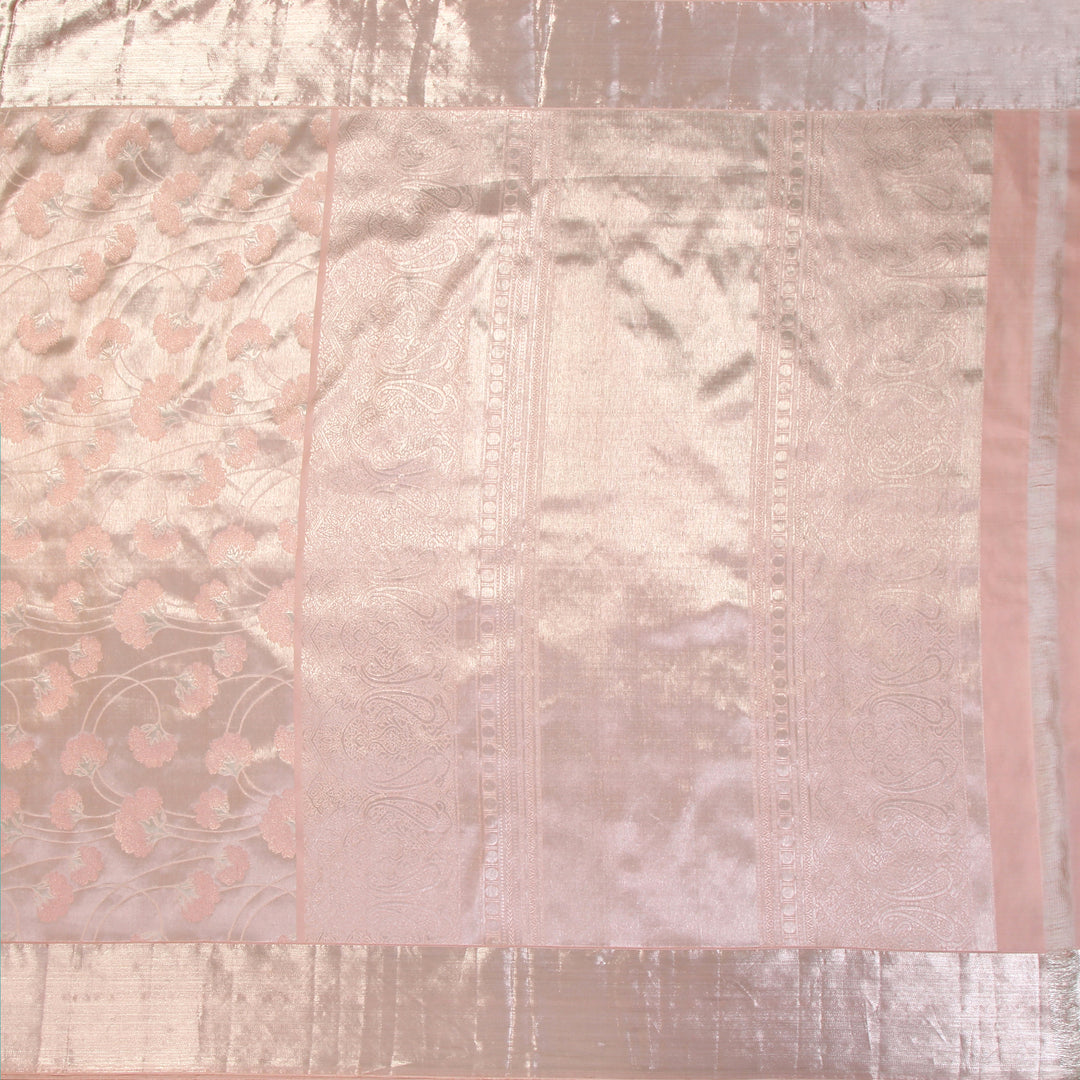 Kuberan Light Peach Colour Kanchivaram Silk Saree