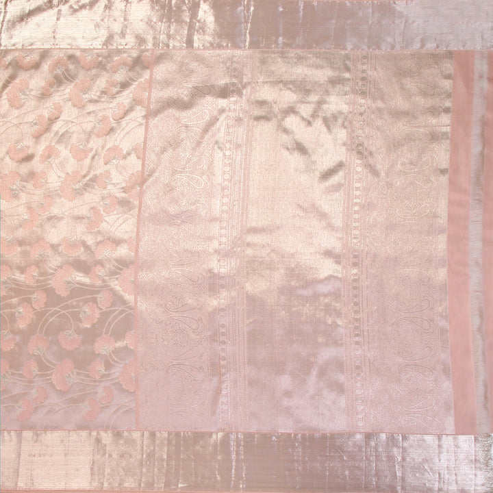 Kuberan Light Peach Colour Kanchivaram Silk Saree