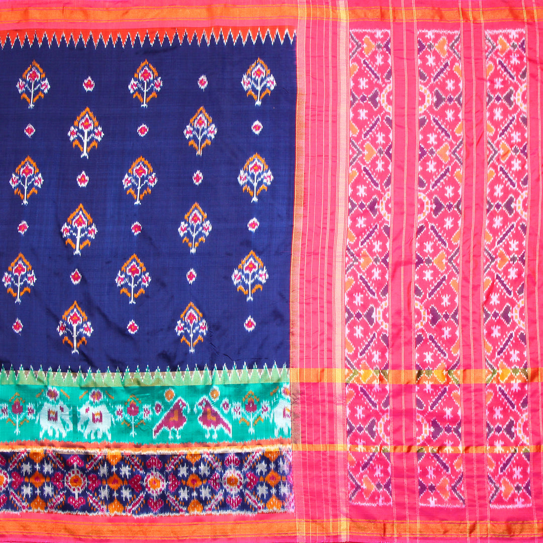 Kuberan Navyblue Pochampally Silk Saree