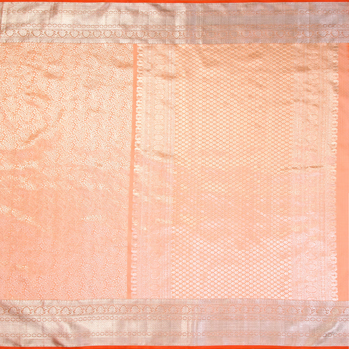 Kuberan Light Orange Kanchivaram Silk Saree