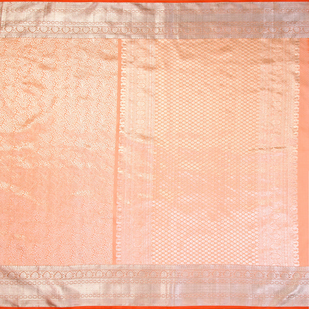 KUBERAN LIGHT ORANGE KANCHIVARAM SILK SAREE