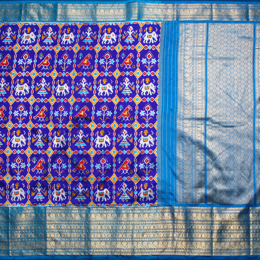 Kuberan Royalblue Pochampally Silk Saree
