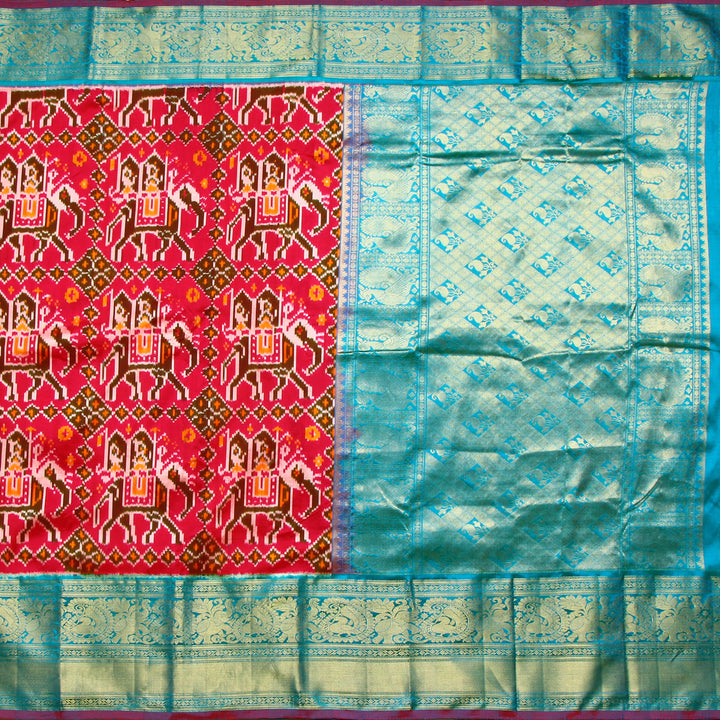 Kuberan Pink Pochampally Silk Saree