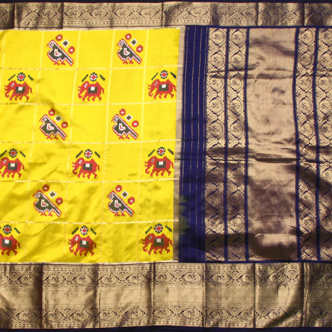 Kuberan Yellow Pochampally Silk Saree