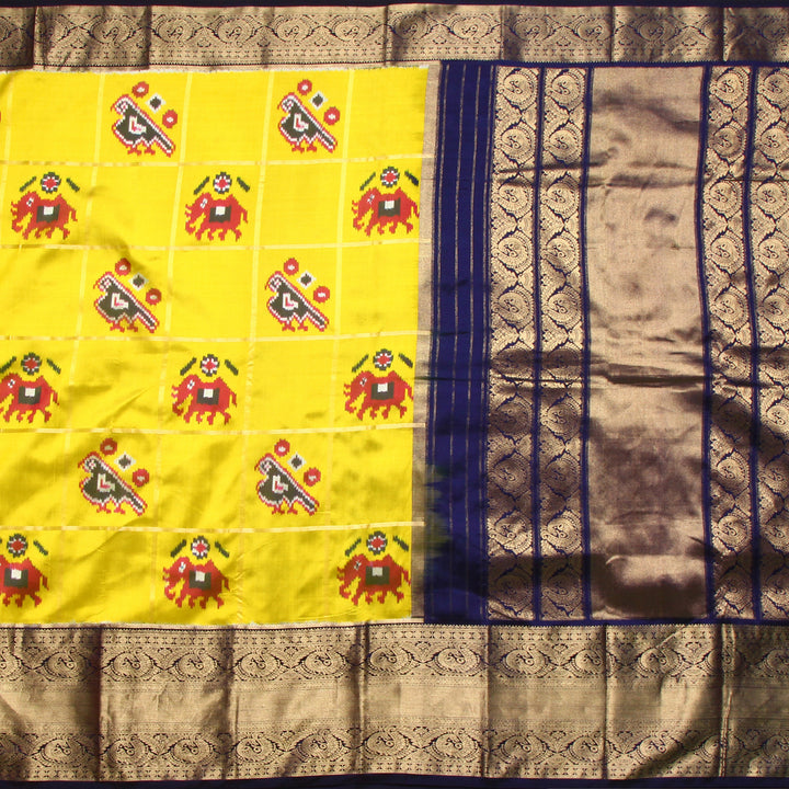 Kuberan Yellow Pochampally Silk Saree