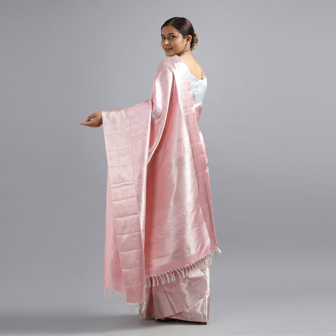 Baby Pink Kanchivaram Saree