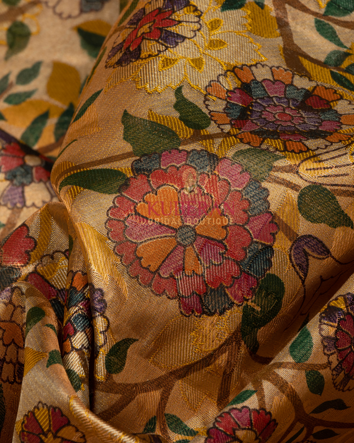 Kuberan Yellow Kanchivaram Silk Saree