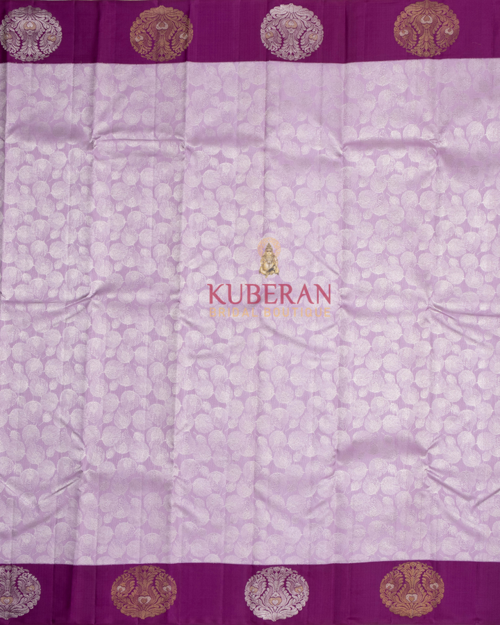 Kuberan Lavender Colour Kanchivaram Silk Saree