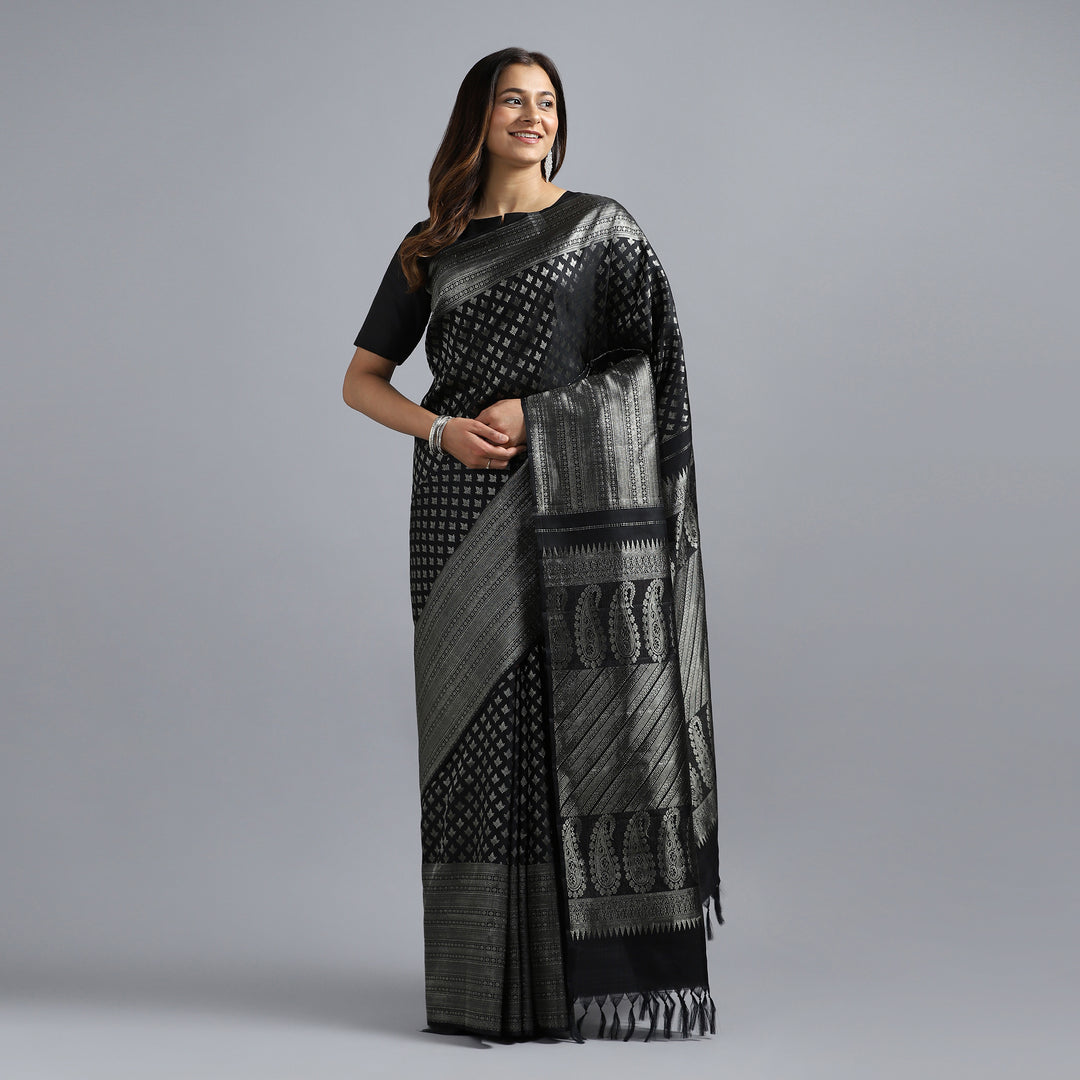 Black Kanchivaram Saree