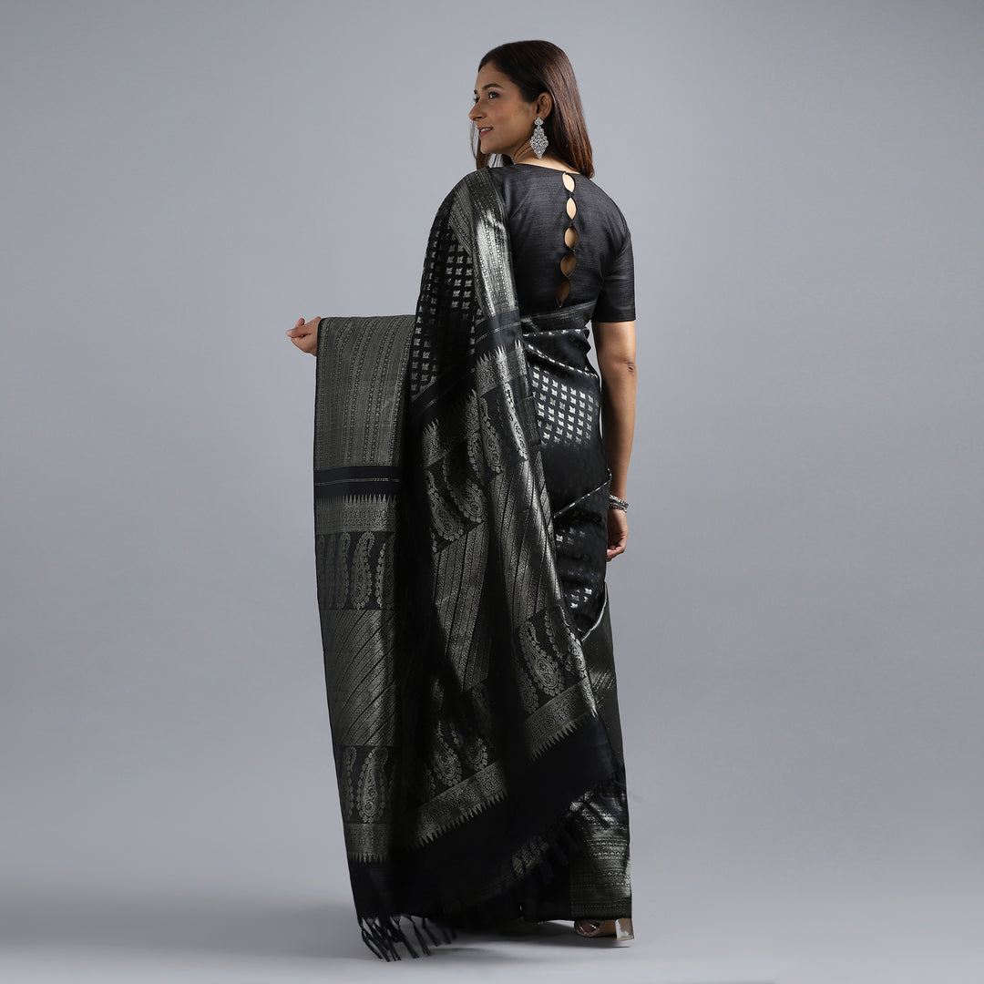 Black Kanchivaram Saree