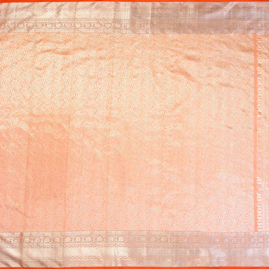 Kuberan Light Orange Kanchivaram Silk Saree